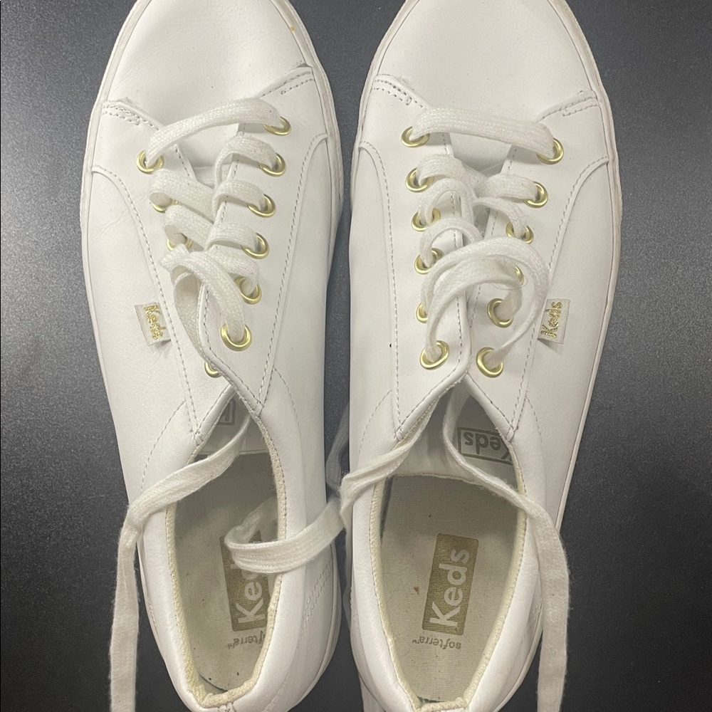 Keds Women's White Lace-Up Sneakers